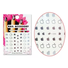 Acrylic effect sticker  Y-030-S Silver Apple logo