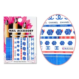 Acrylic effect sticker  BLE-2086 Denim Chanel logo