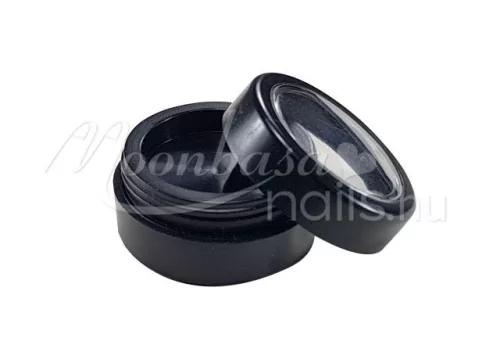 Plastic nail art storage jar with transparent lid 3 ml #027 Black