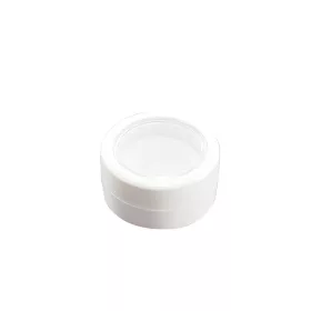   Plastic nail art storage jar with transparent lid 3 ml #027 White
