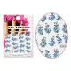 Acrylic effect sticker  BLE-1440 Blue flowers