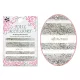 3D Acrylic Effect Sticker  HBJY003-S Silver Lace