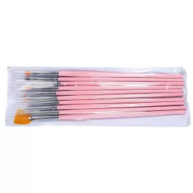 Pink brush set 10 pcs  S001 Pink