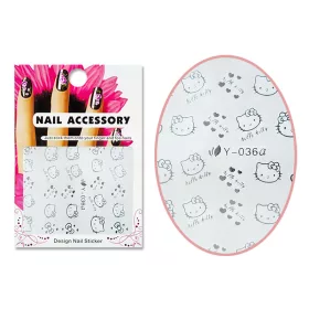 Acrylic effect sticker  Y036-S Silver Hello Kitty