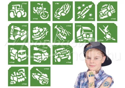 Vehicle template set, 15 pieces  #501553 