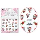 3D Acrylic Effect Sticker  E883 Animals in Santa Hats