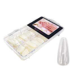   Nail tip box 100 pcs #018-C Ballerina full nail tip - Transparent