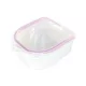 Manicure soaking bowl  #011 White-pink with clasp