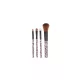 Makeup brush set, 4 pcs #067 Patterned