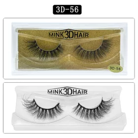 3D natural eyelashes 1 pair 3D-56 Natural black