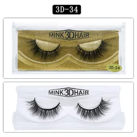 3D natural eyelashes 1 pair 3D-34 Natural black