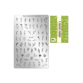 Stamping plate - Moyra  #97 Green leaves 2