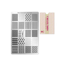 Stamping plate - Moyra  #99 Fabric Texture 2
