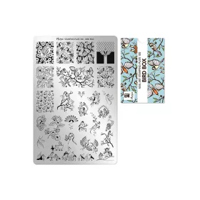 Stamping plate - Moyra  #100 Bird box