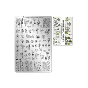 Stamping plate - Moyra  #105 Urban gardening