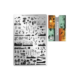 Stamping plate - Moyra  #106 Picturesque