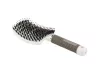 Curved hairbrush for thick hair  #001-W White