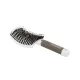 Curved hairbrush for thick hair  #001-W White