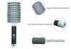 Curved hairbrush for thick hair  #001-W White