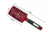 Curved hairbrush for thick hair  #001-R Red