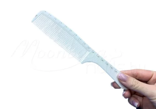 Antistatic hair cutting comb  #J-02 White