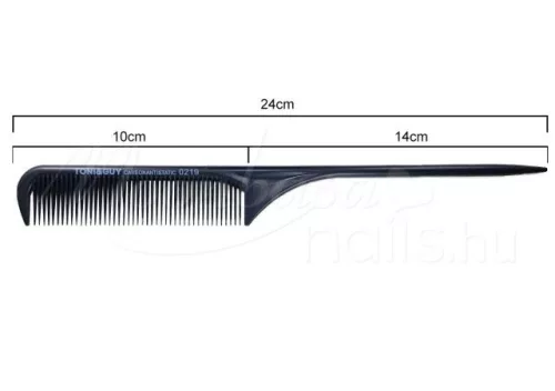 Styling comb with plastic pins, antistatic  #219-B Black