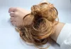 Elastic hair tie/ponytail  #A302Q5-30 Hazelnut brown
