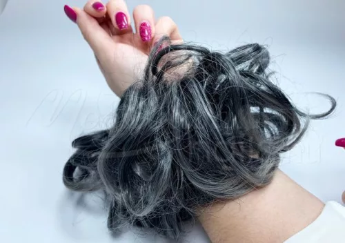 Rubber hair tie/ponytail  #A302Q5-1TDimgray Mottled grey