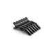 Alligator hair clips, 6 pcs  Black