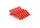 Alligator hair clips, 6 pcs  Red