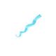 Coloured hair extensions - wavy 60 cm  Light blue