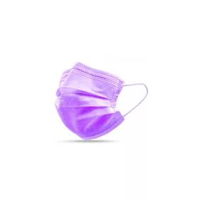 Disposable face mask, 3 layers, 1 pc   Purple