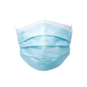 Disposable face mask, 3 layers, 10 pcs, blue