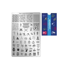 Stamping plate - Moyra  #108 Champion