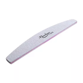   Curved file 180/180 #1053 Grey with pink centre Moonbasanails logo
