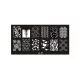 Nail stamp plate 6x12cm UR-27 