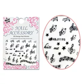 3D Acrylic Effect Sticker  HBJY195B Melody