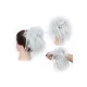 Long strand rubber ponytail accessory  Q17-Gray Light grey