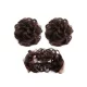 Rubber hair tie/ponytail  #A302Q5-2/33 Dark brown with red