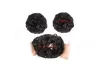 Rubber hair tie/ponytail  #A302Q5-2/33 Dark brown with red