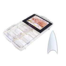 Nail tip box 100 pcs #002-W Stiletto - white