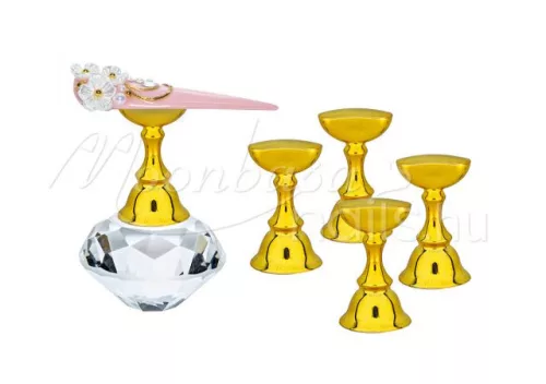 Magnetic decorative tip holder with diamond   Silver