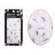 Self-adhesive nail stickers  5D-K152 White and blue patterns