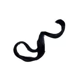 Coloured hair extensions - wavy 60 cm  Black