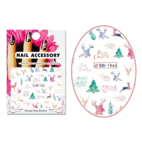 Acrylic effect sticker  BN-1866 Merry Christmas, Rudolf!