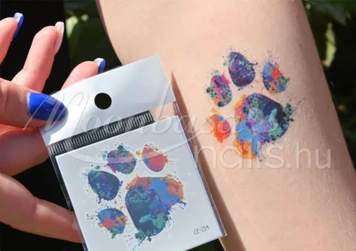Sticker tattoo  CE-234 Colourful Paw Print