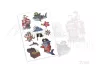 Sticker tattoo  EC-244 Pirate Sharks and Treasure Chest