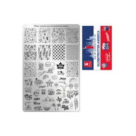Stamping plate - Moyra  #133 Globetrotter-America