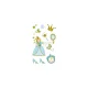 Sticker tattoo  VE-004 Blue Princess
