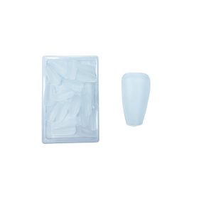 Matt transparent artificial nail tips, 50 pcs #015-0 